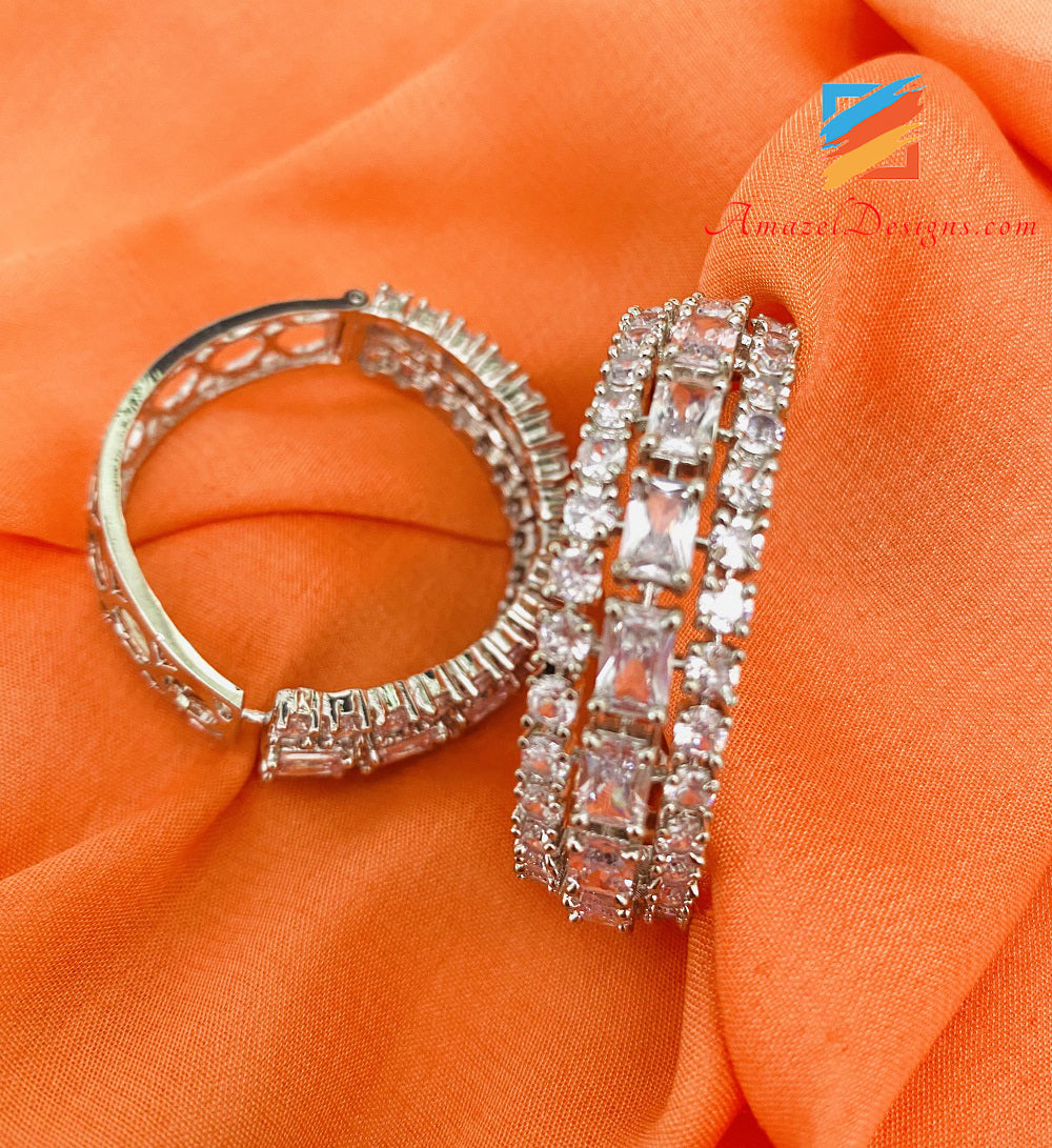 American Diamond AD Silver Waliyaan