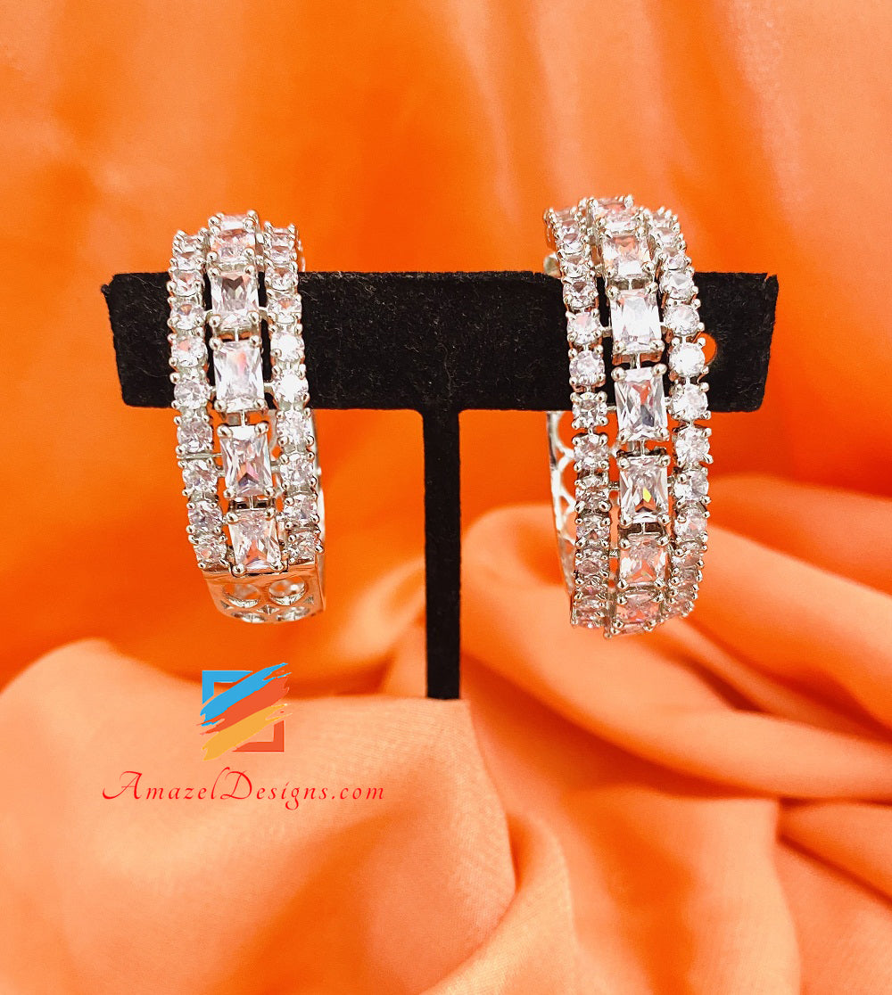 American Diamond AD Silver Waliyaan
