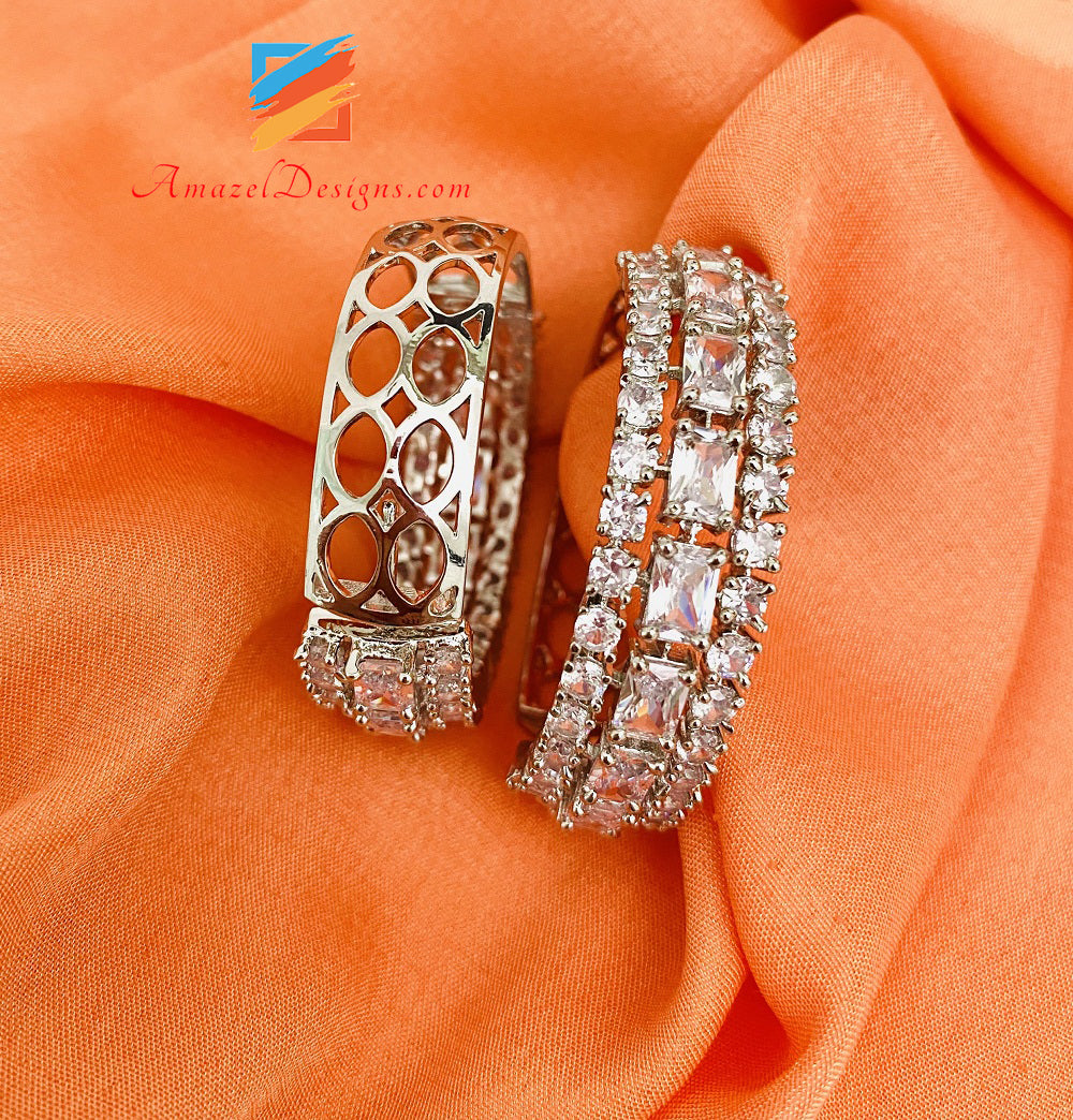 American Diamond AD Silver Waliyaan