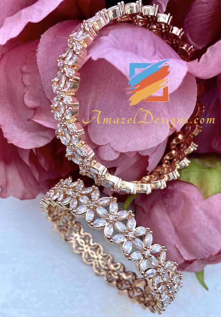 Wunderschöner American Diamond (AD) Kadas – verschiedene Farben