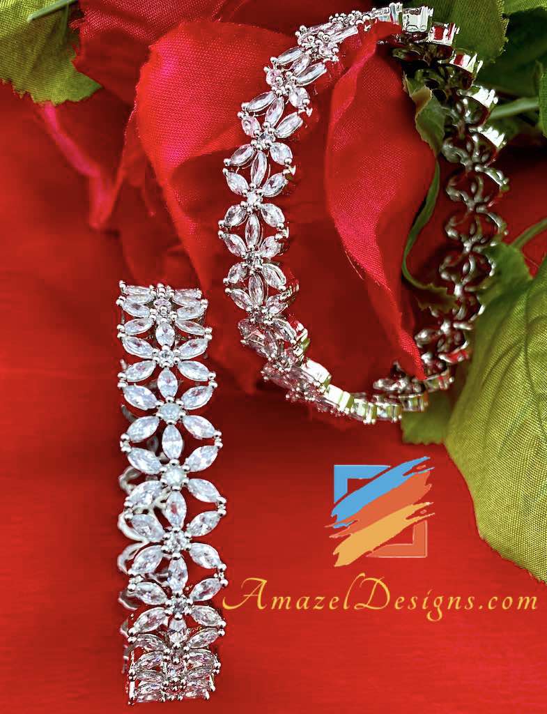 Wunderschöner American Diamond (AD) Kadas – verschiedene Farben