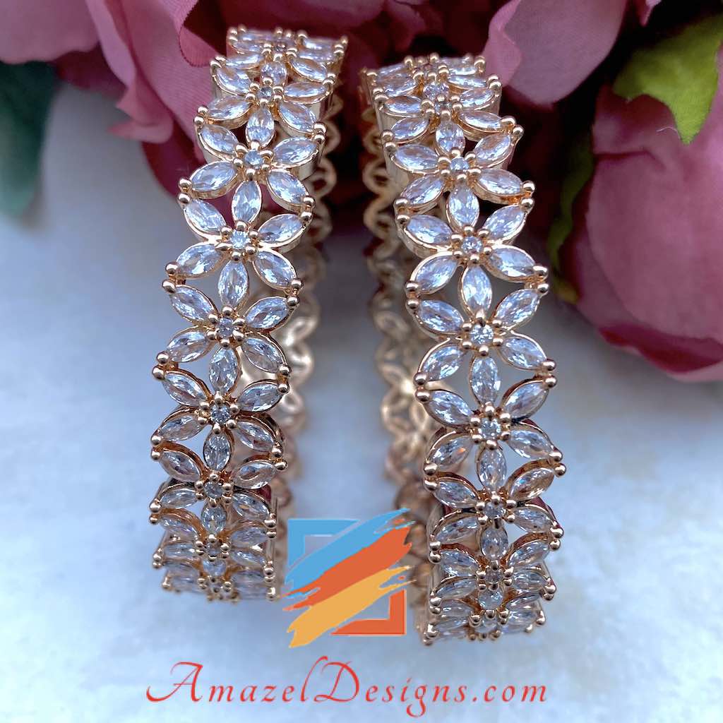 Wunderschöner American Diamond (AD) Kadas – verschiedene Farben
