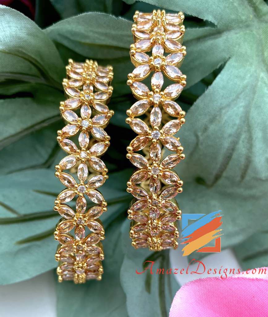 Wunderschöner American Diamond (AD) Kadas – verschiedene Farben