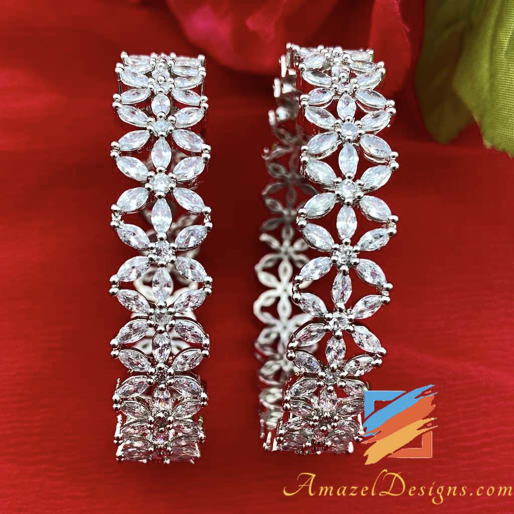 Wunderschöner American Diamond (AD) Kadas – verschiedene Farben