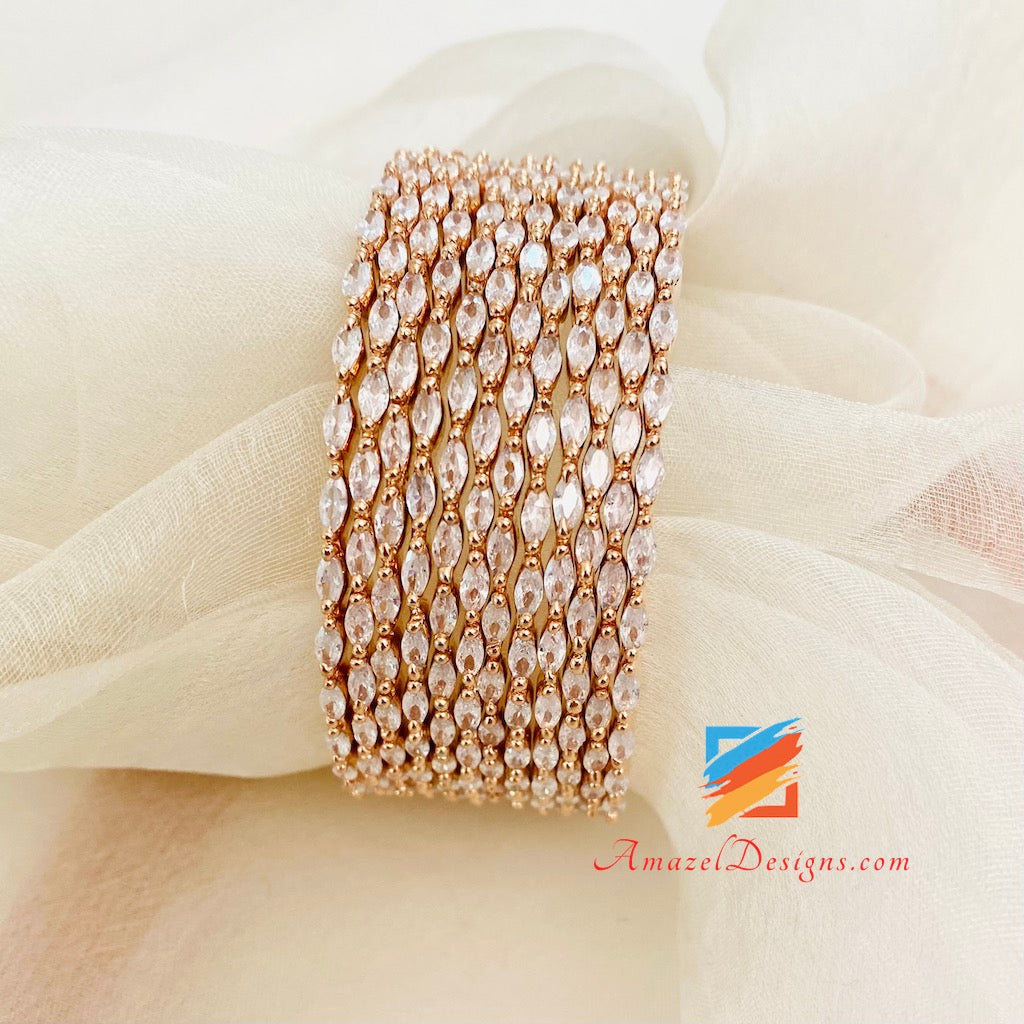 Braccialetti ovali con diamante americano (AD).