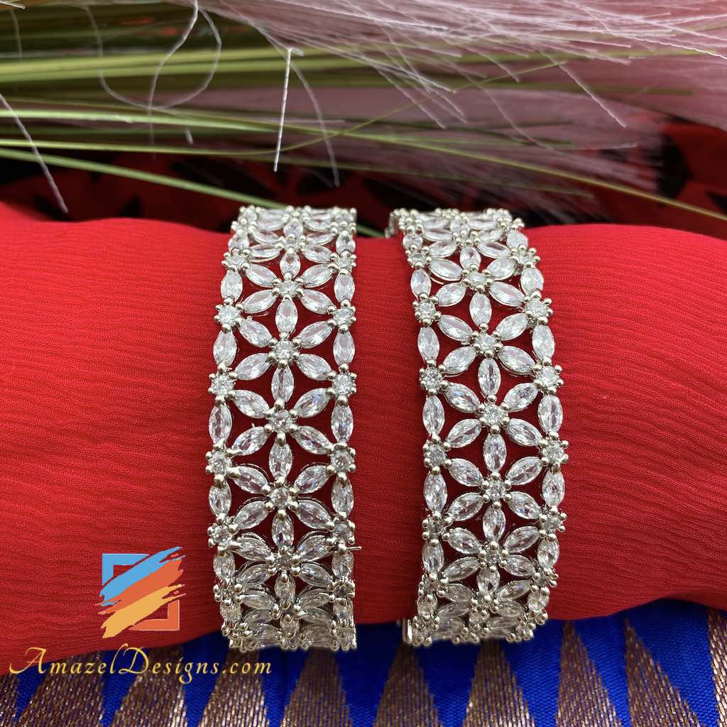 American Diamond (AD) Silver Kadas