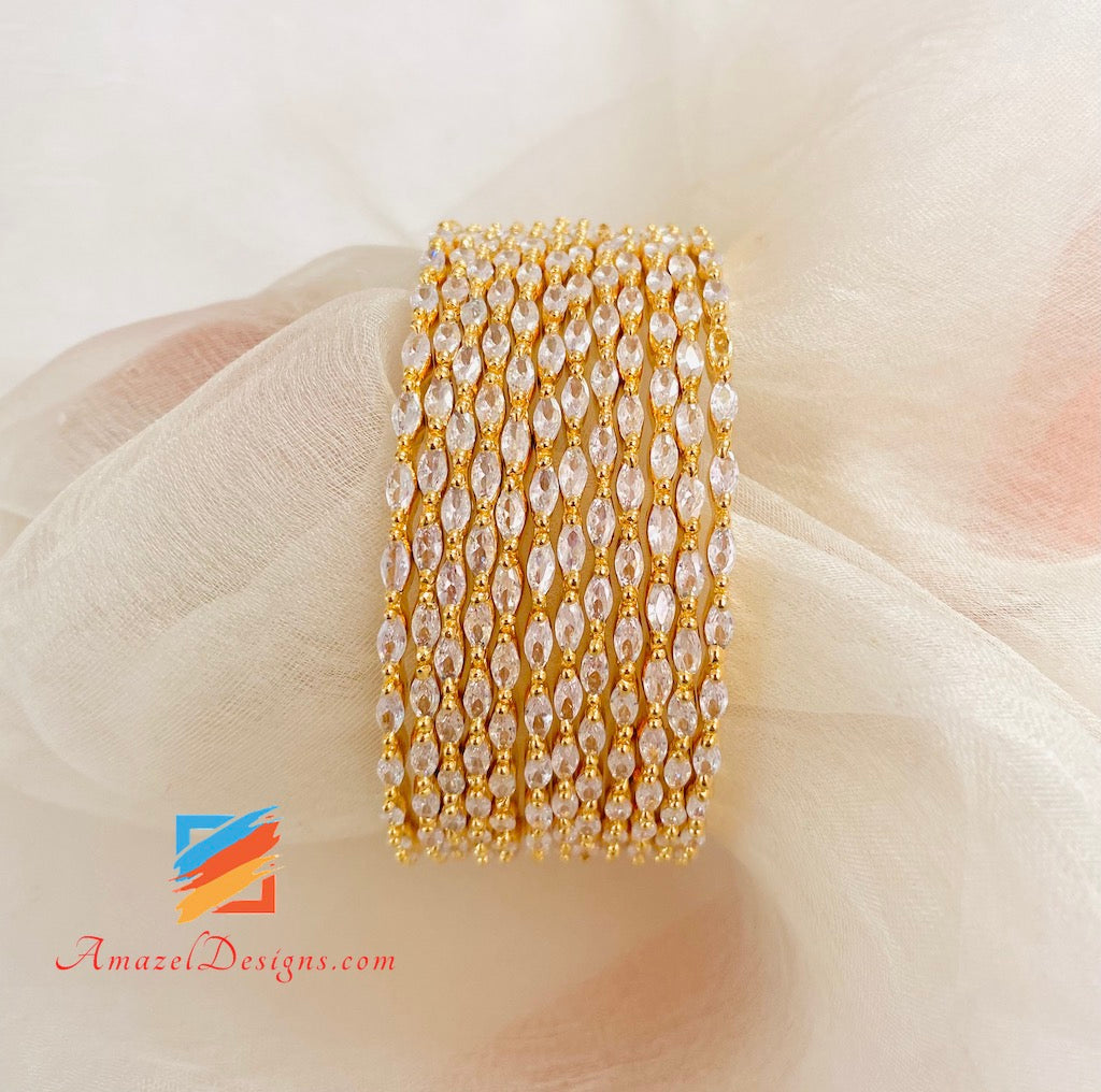 Braccialetti ovali con diamante americano (AD).