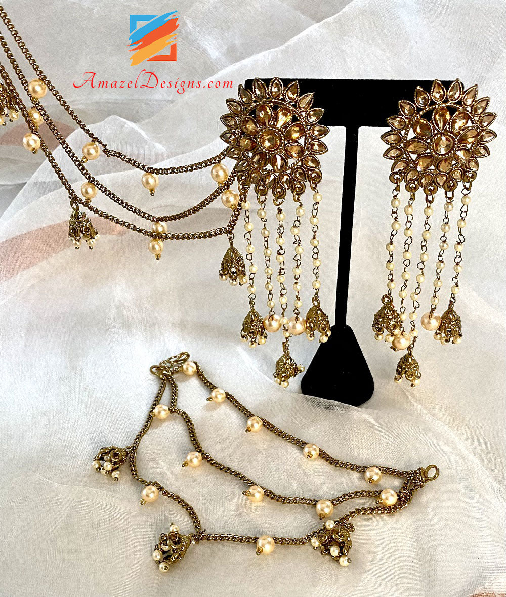 Earrings Designs Bahubali Earrings Online Shopping Bahubali Lightweight Earrings With Removable Sahara – Amazel Designs