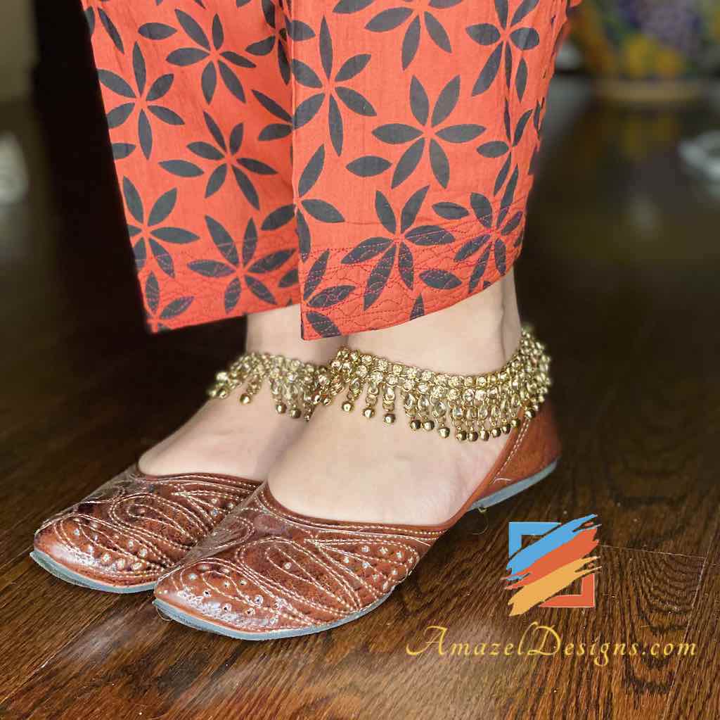 Champagner-Doppelsteine Ghungroo (Glocken) Payal