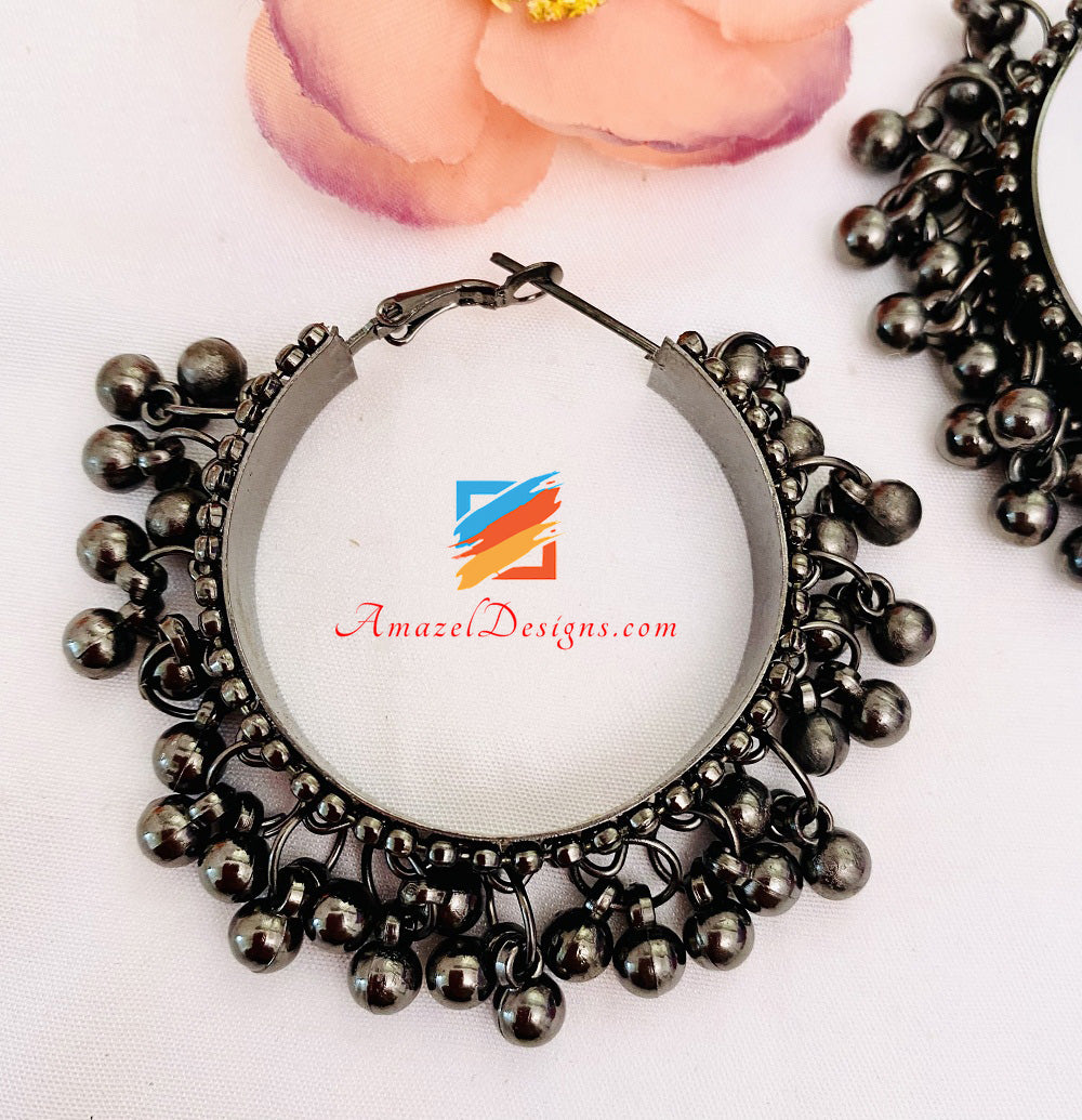 Schwarz oxidierte Creolen