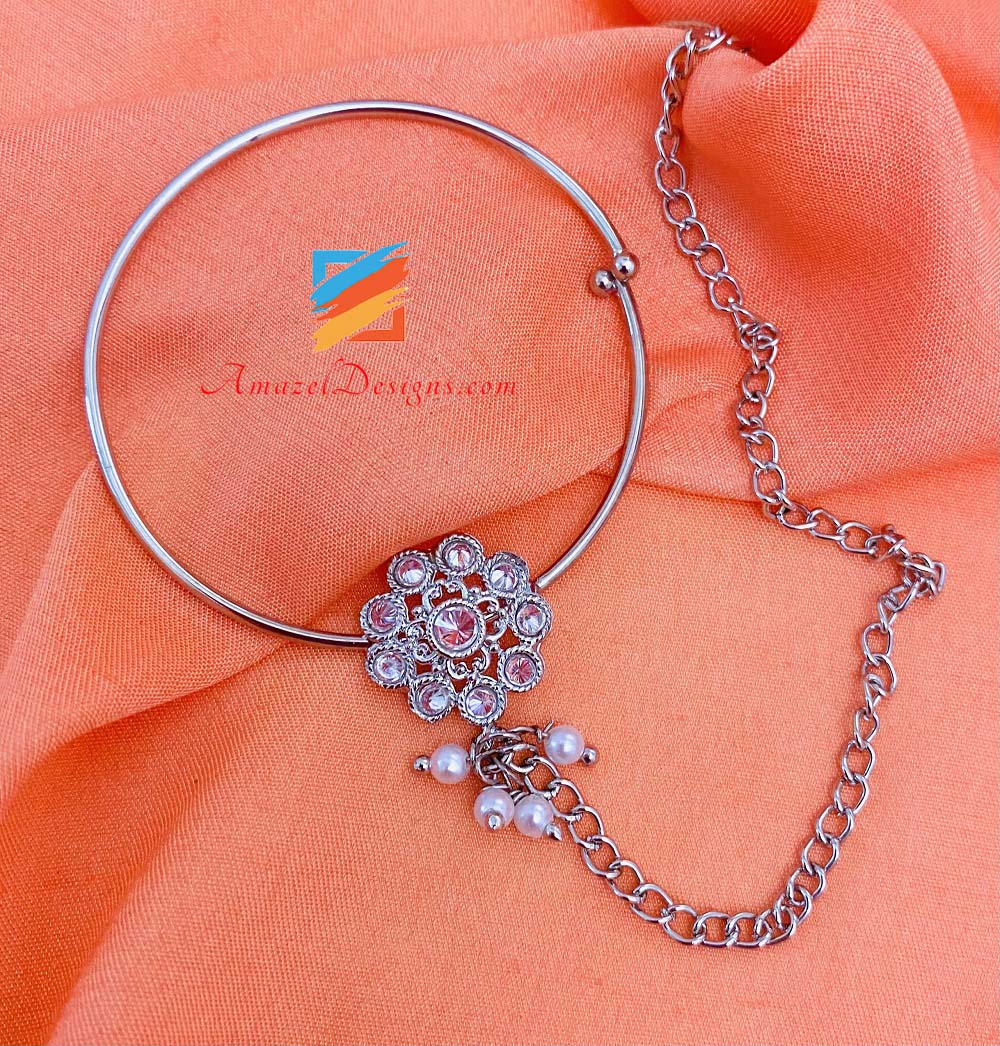 Silver bridal on sale nath