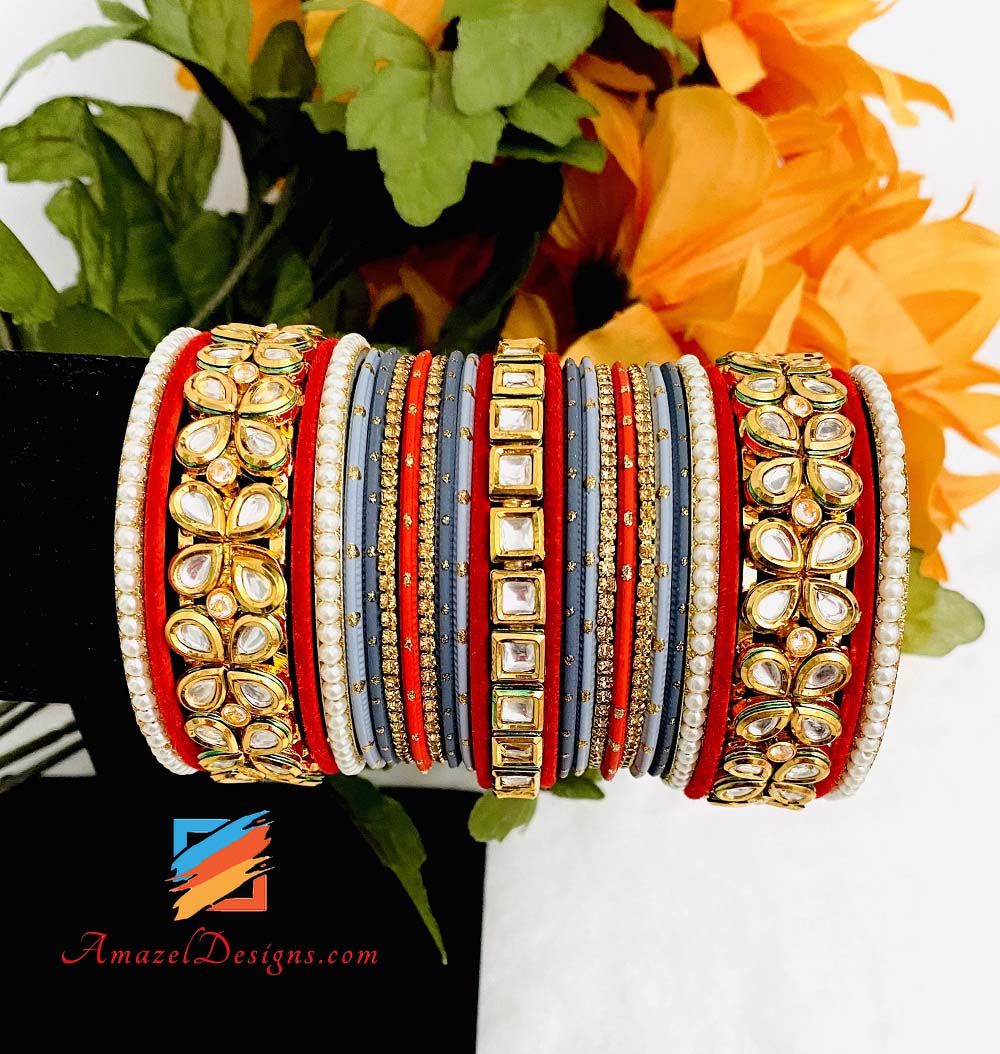 Bridal / Non Bridal Kundan Bangle Set
