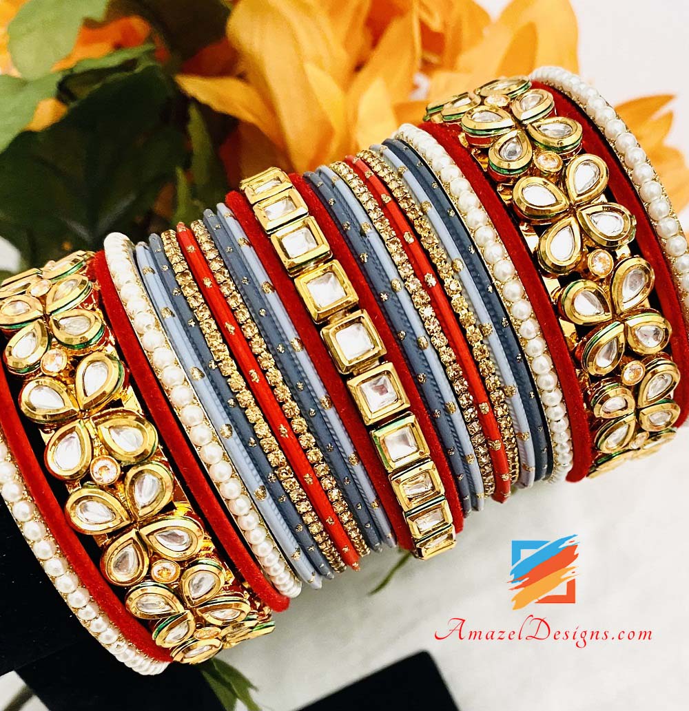 Bridal / Non Bridal Kundan Bangle Set