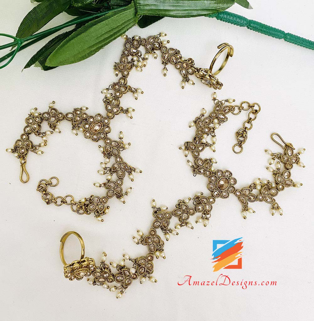 Champagne Polki Pearly Adjustable Hand Piece