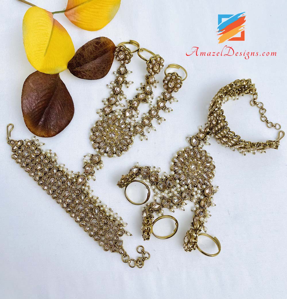 Champagne Polki Pearly Adjustable Hand Piece