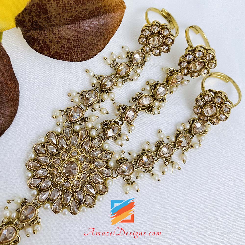 Champagne Polki Pearly Adjustable Hand Piece