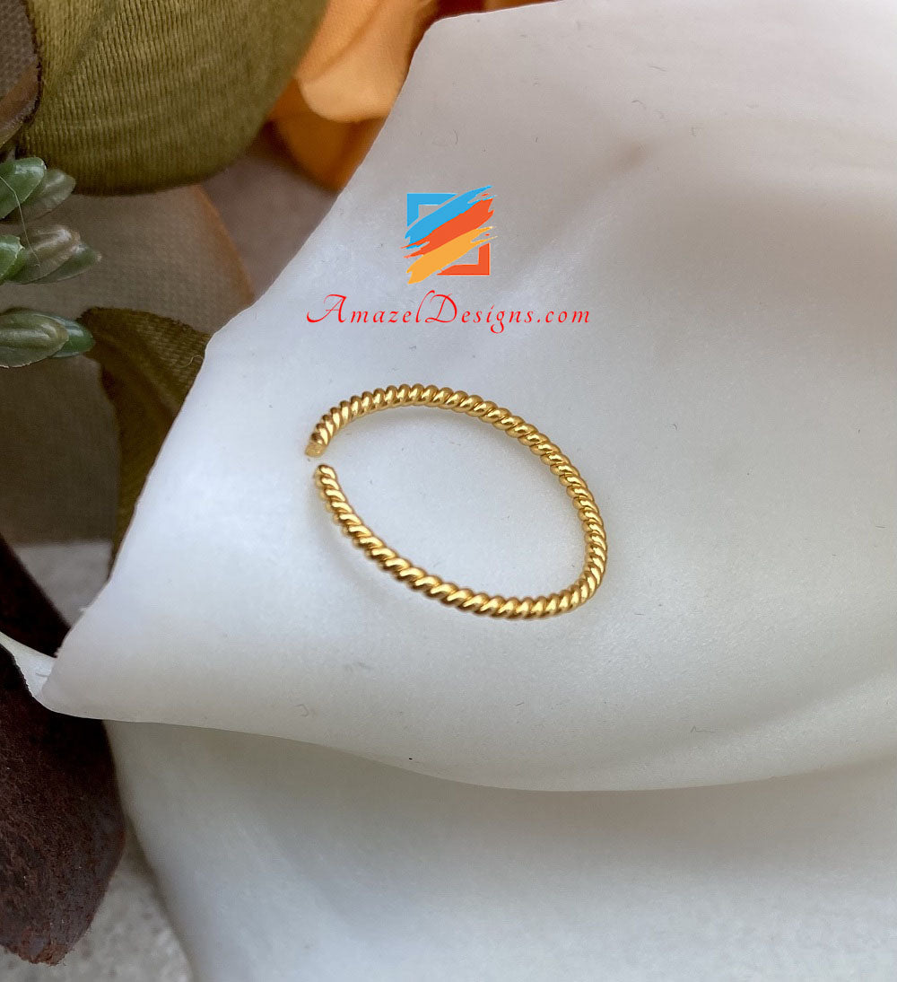 Clip On Golden Nose Ring