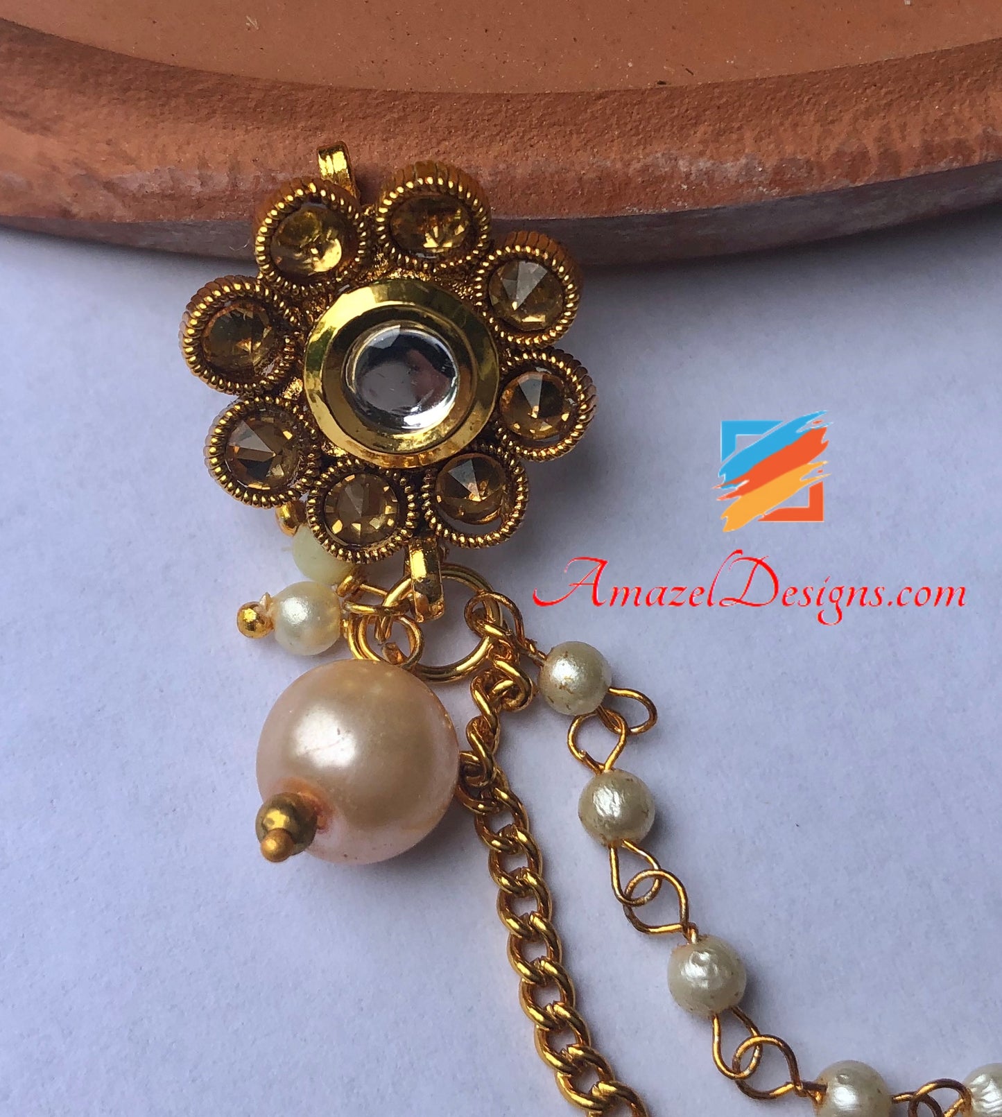 Anello da naso a clip con doppia catena