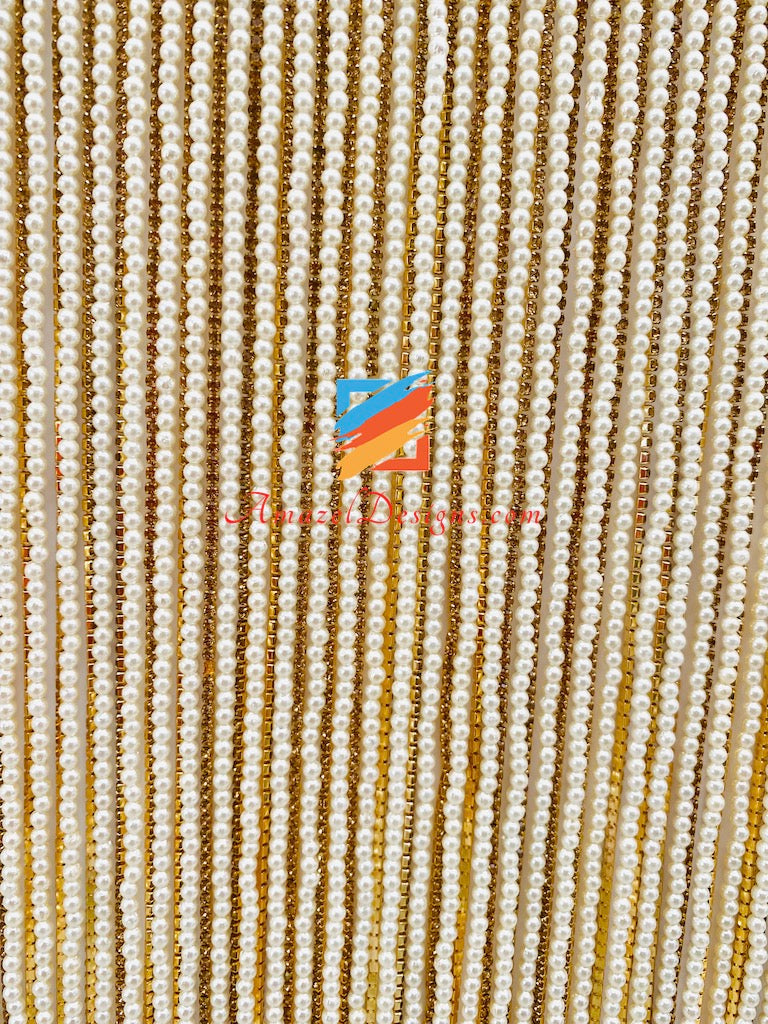 Kristallsteine und Perlen Golden Sehra