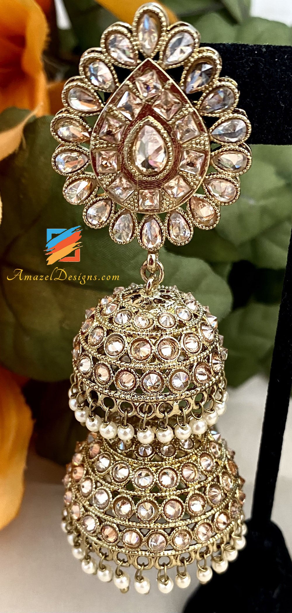 Double Jhumki Long Earrings