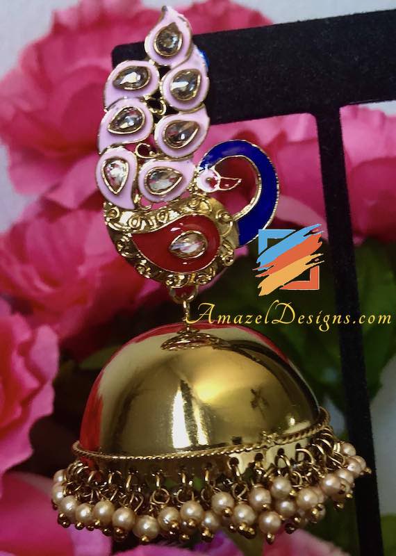 Extremely Lightweight High Quality Morni Jhumkas