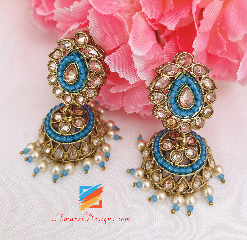 Feroozi Polki Small Jhumki