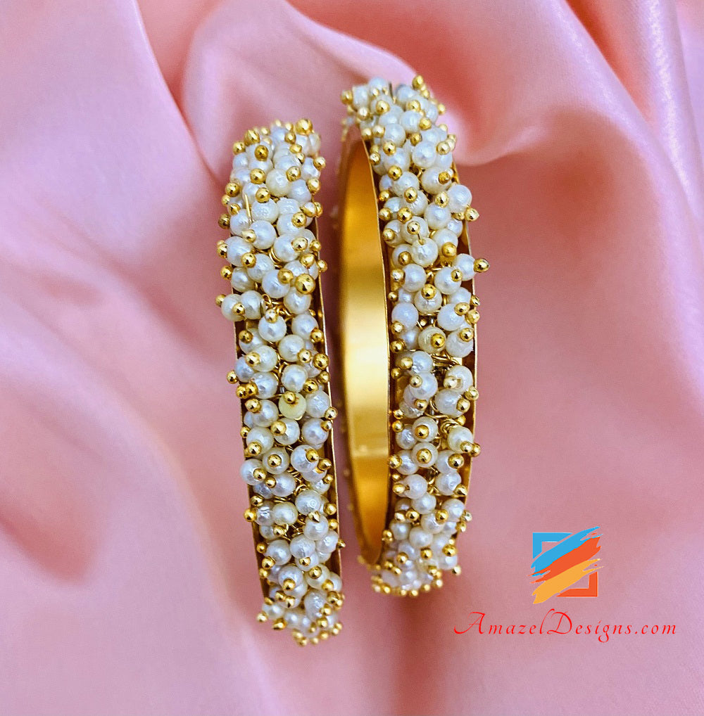 Golden Bangle Cream Beads