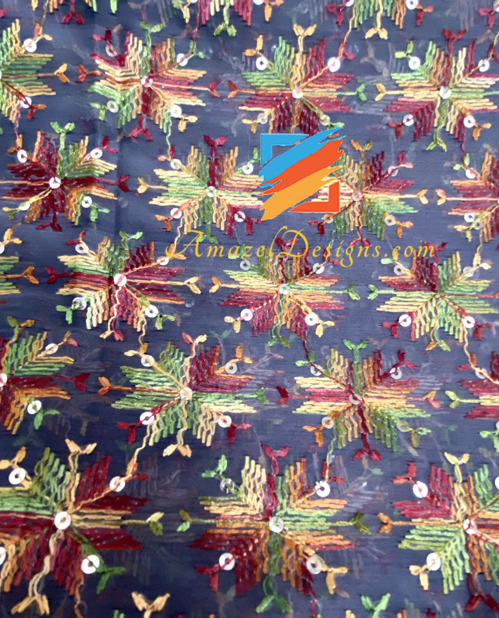 Grigio Sitara Lavoro Phulkari