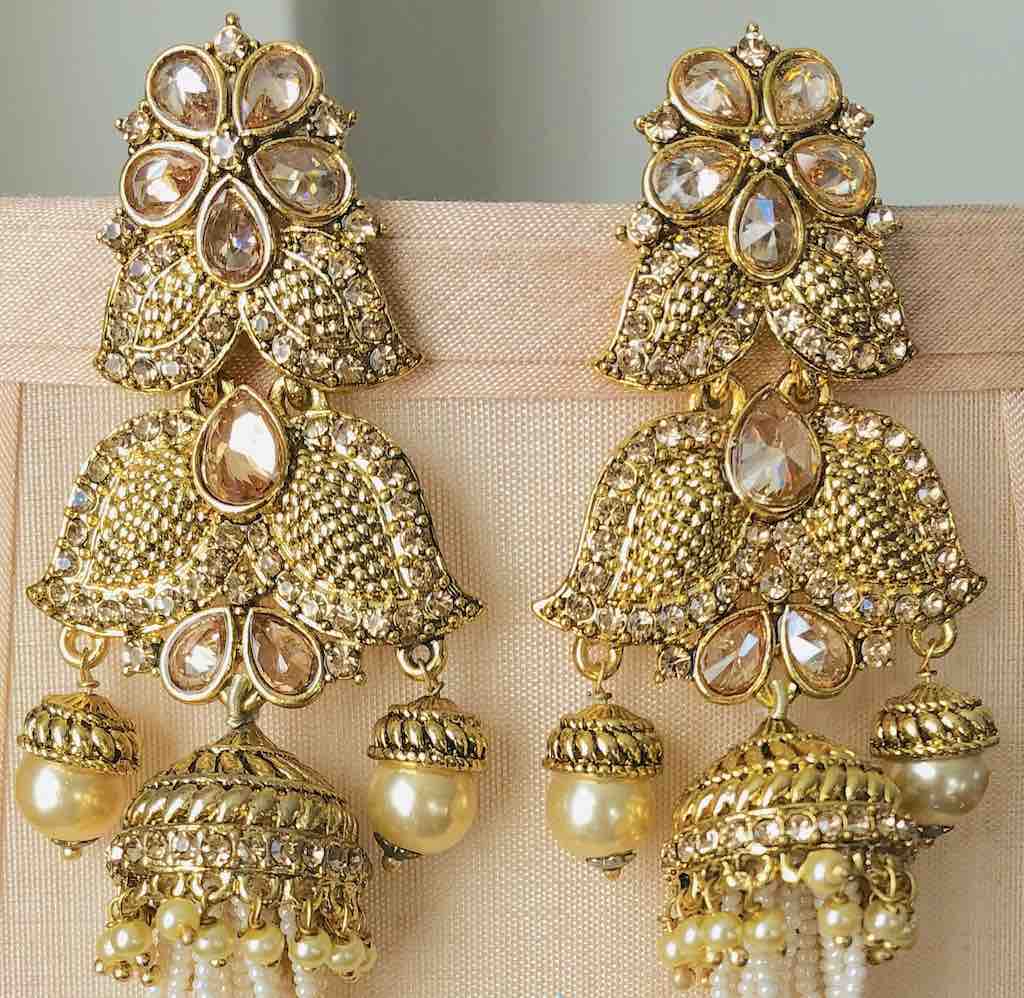 Hanging Beads Strings Pearls Earring