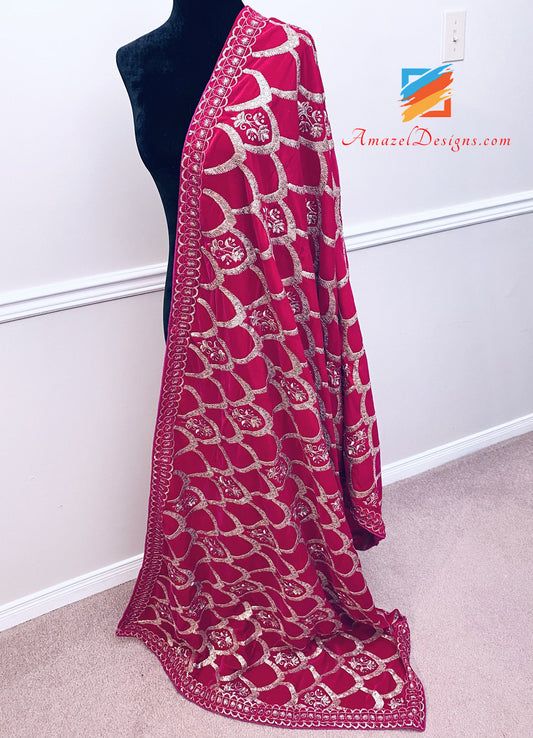 Hot Pink Magenta Tilla Sippi Sitara Jaal Samtschal