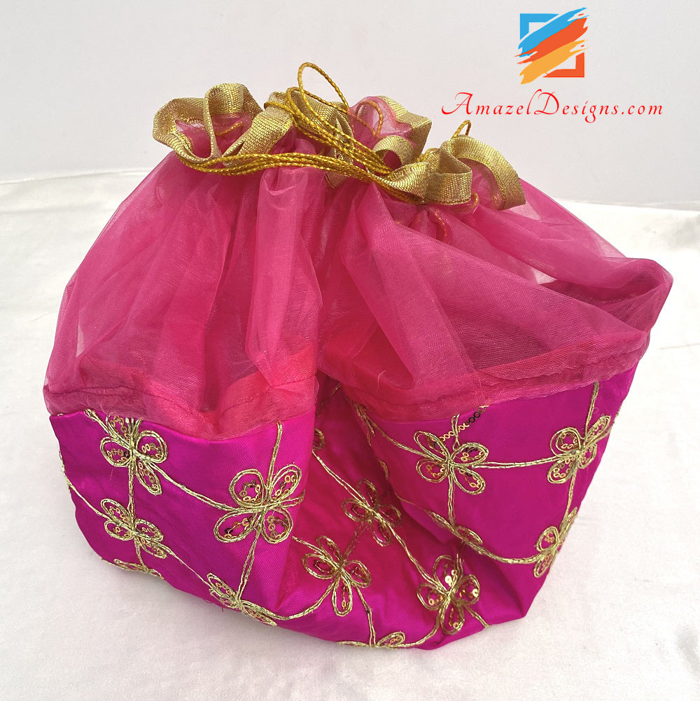 Hot Pink Magenta Tilla Sitara Shagan Rumal