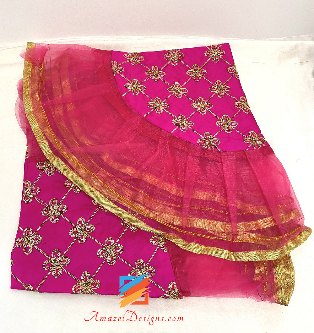 Hot Pink Magenta Tilla Sitara Shagan Rumal