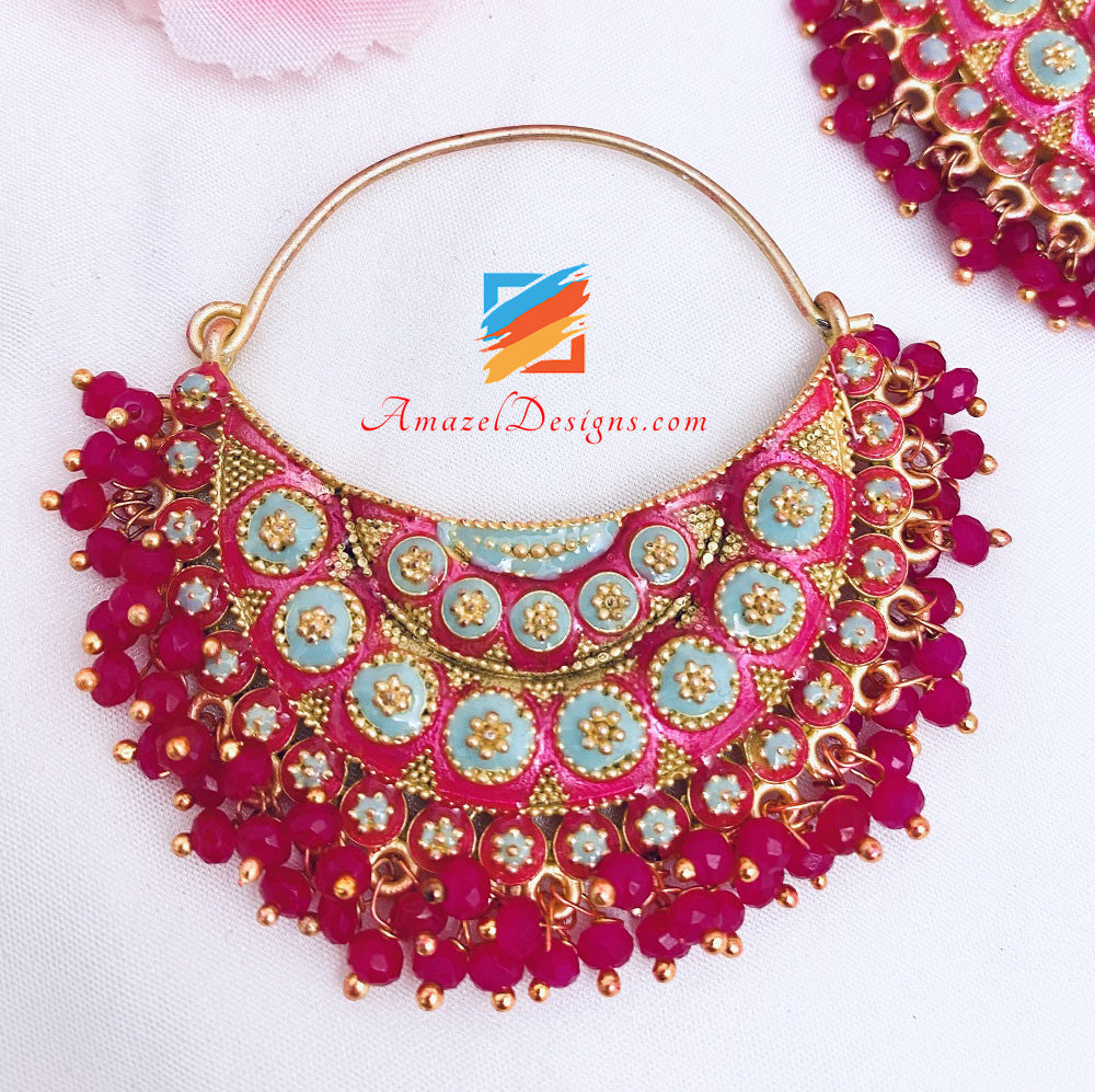 HotPink (Magenta) handbemaltes Wali