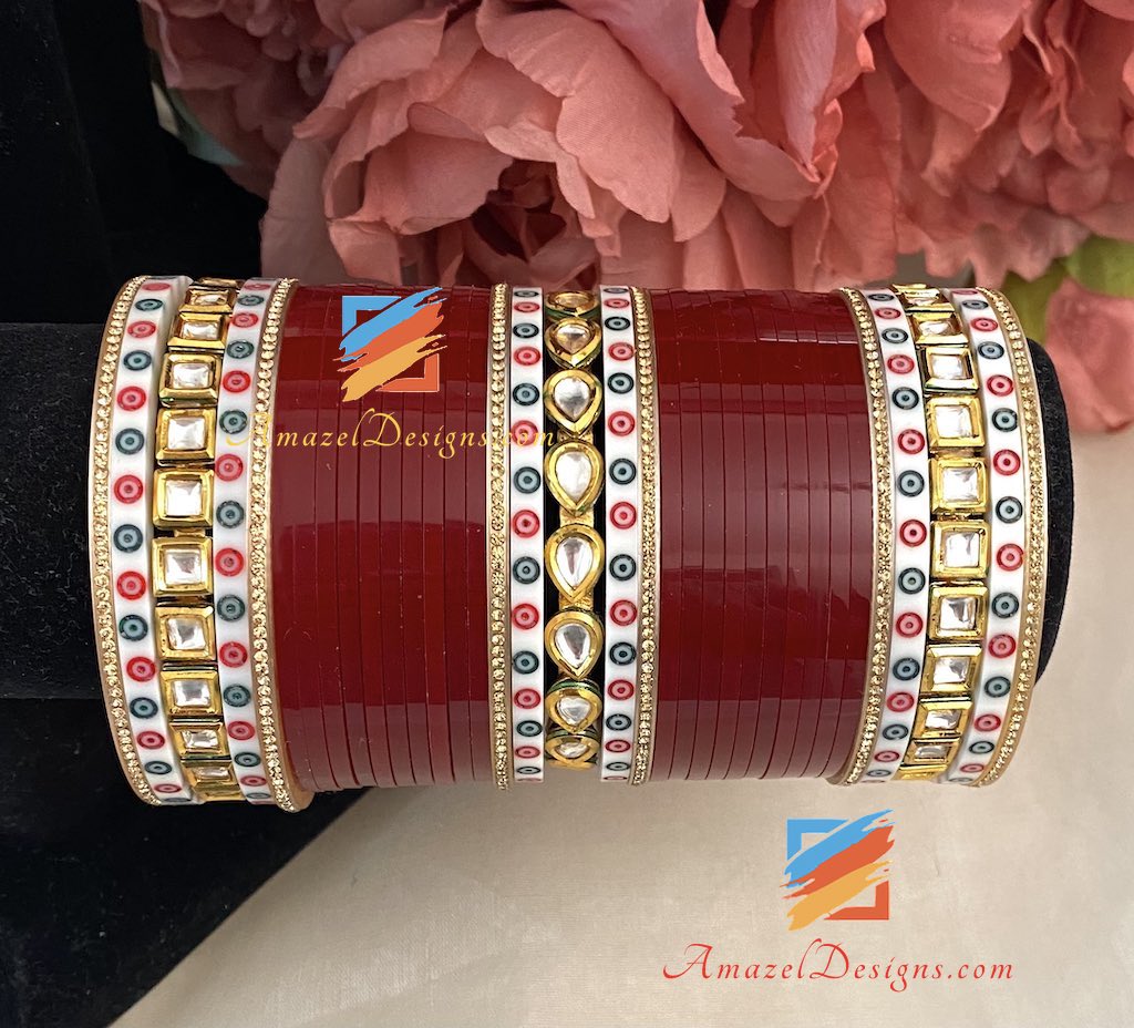 Kundan Chooda Traditionelle Bindi-Armreifen