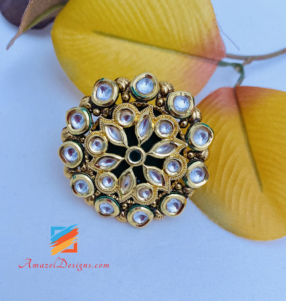 Kundan finger ring discount