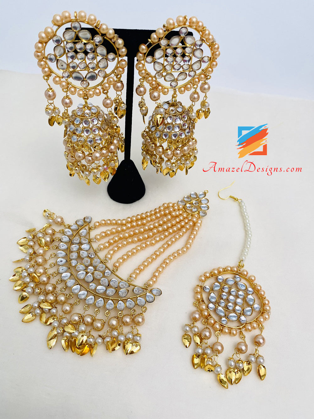 Kundan Jhoomka Tikka And Passa /Jhoomer Set
