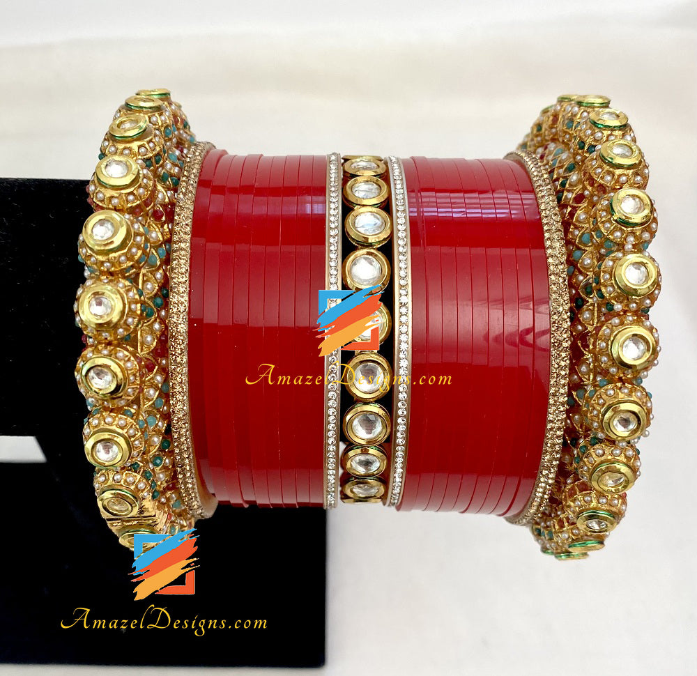 Kundan Kangan Churra – Amazel Designs