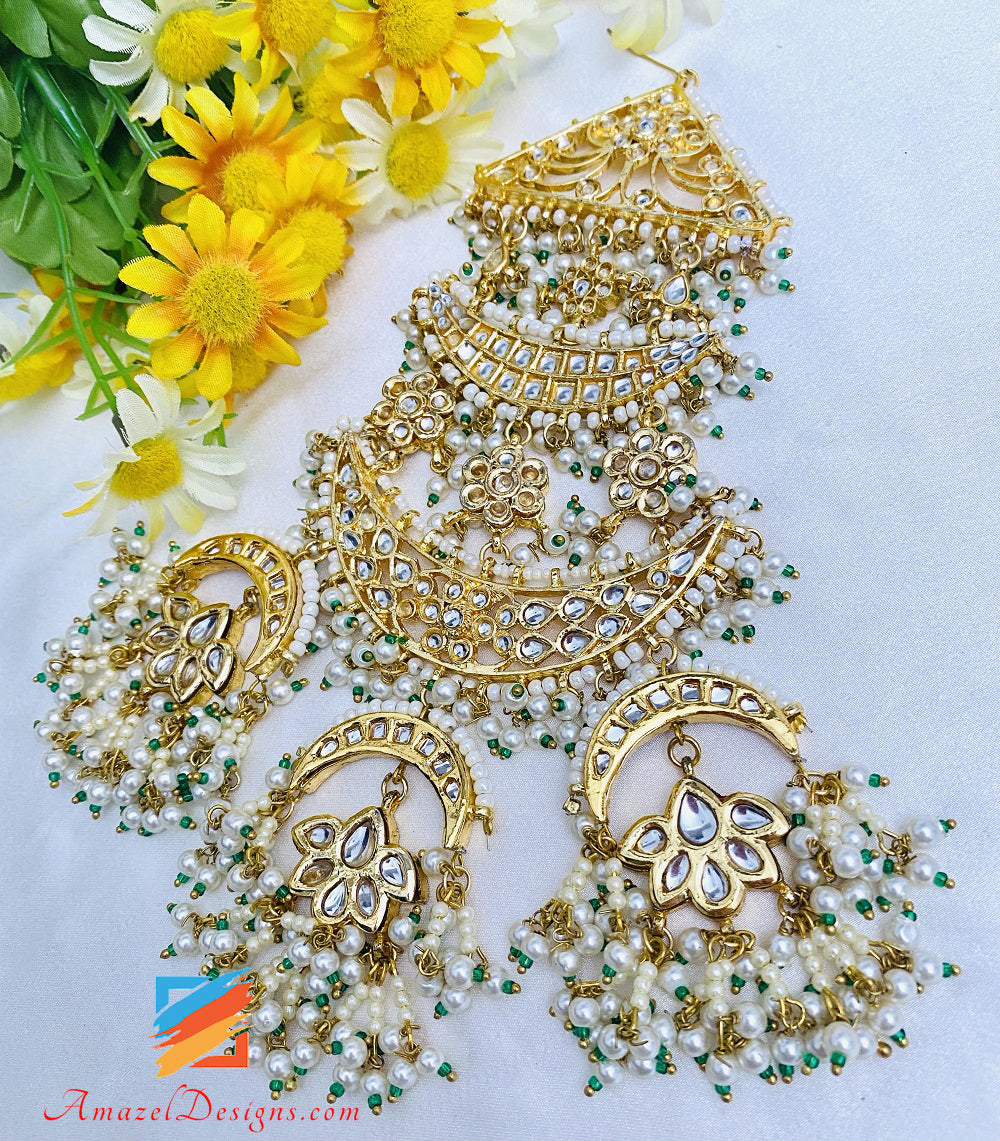 Kundan Übergroßer Chand Passa Jhumer