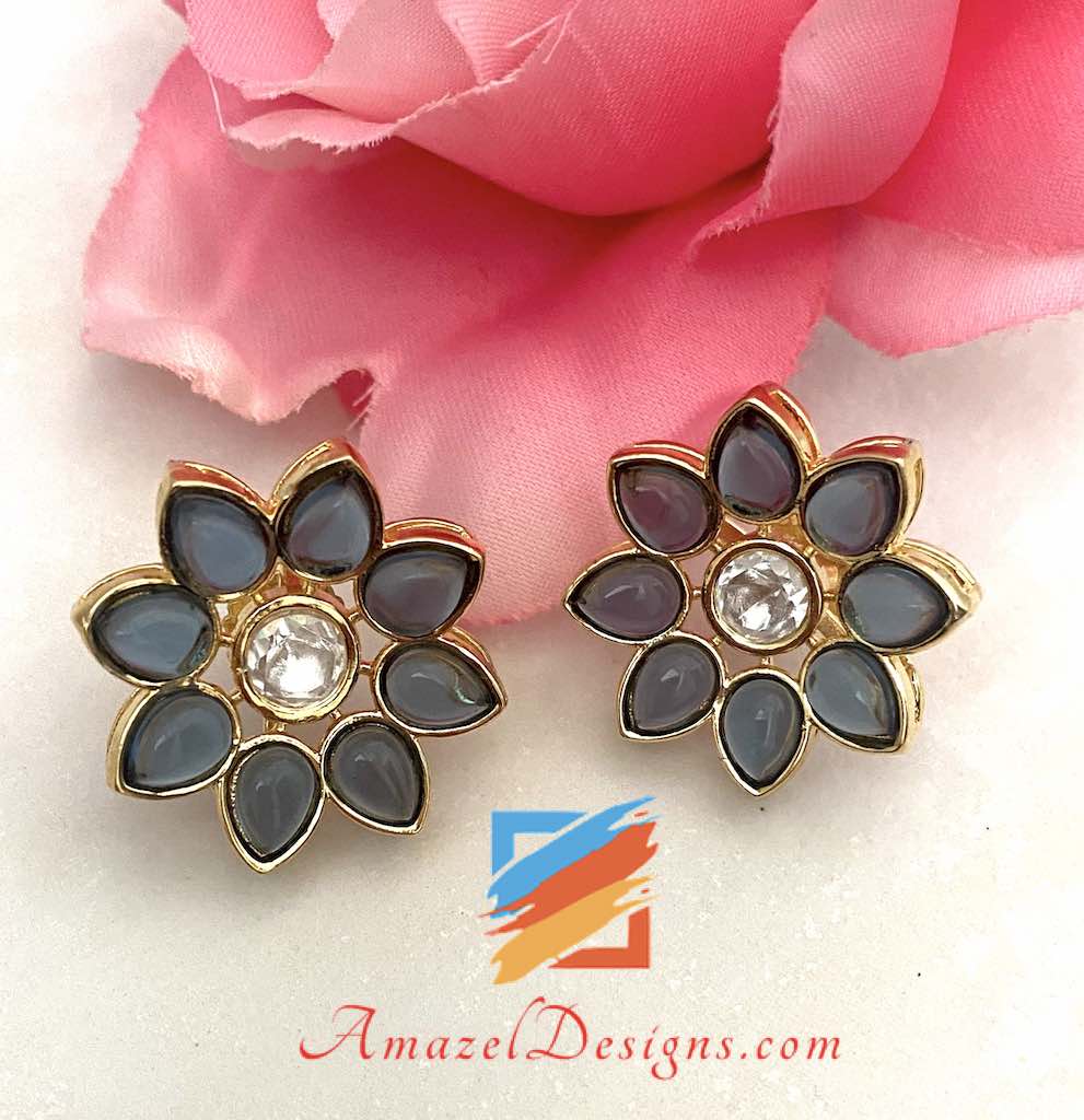 High Quality Kundan Studs Earrings