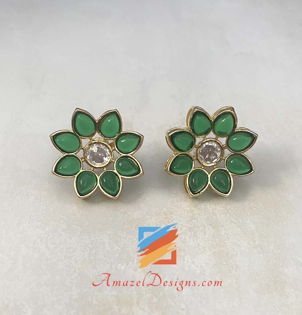 High Quality Kundan Studs Earrings