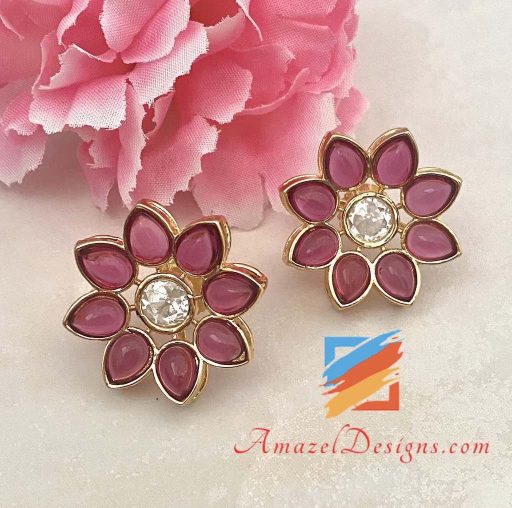 High Quality Kundan Studs Earrings