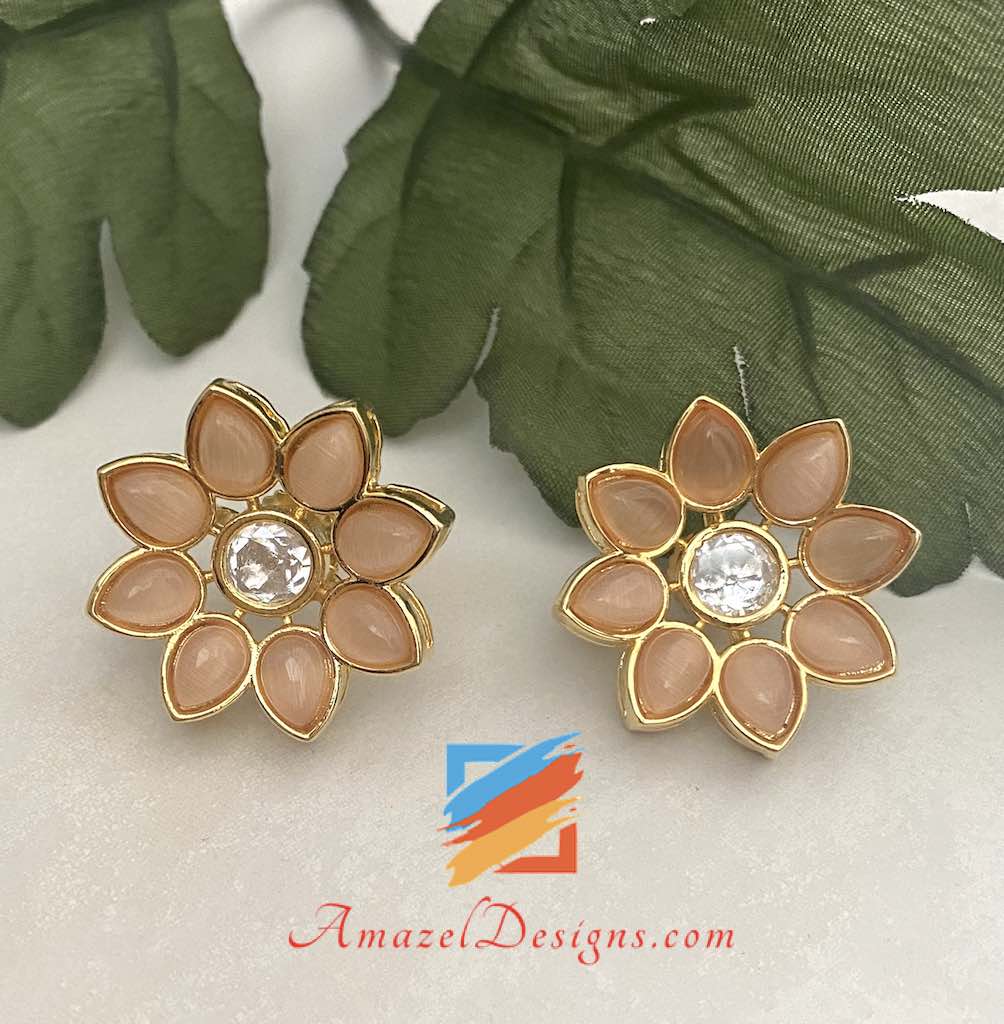 High Quality Kundan Studs Earrings