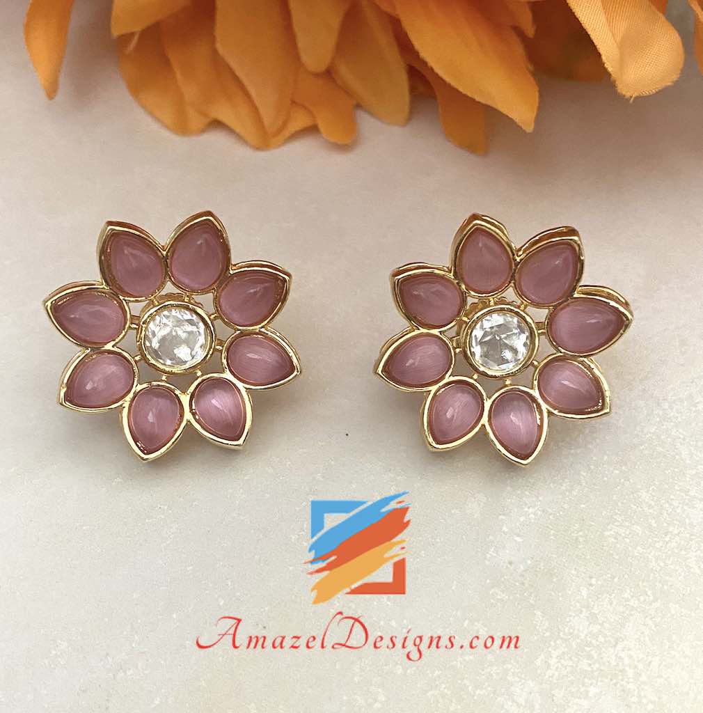 High Quality Kundan Studs Earrings
