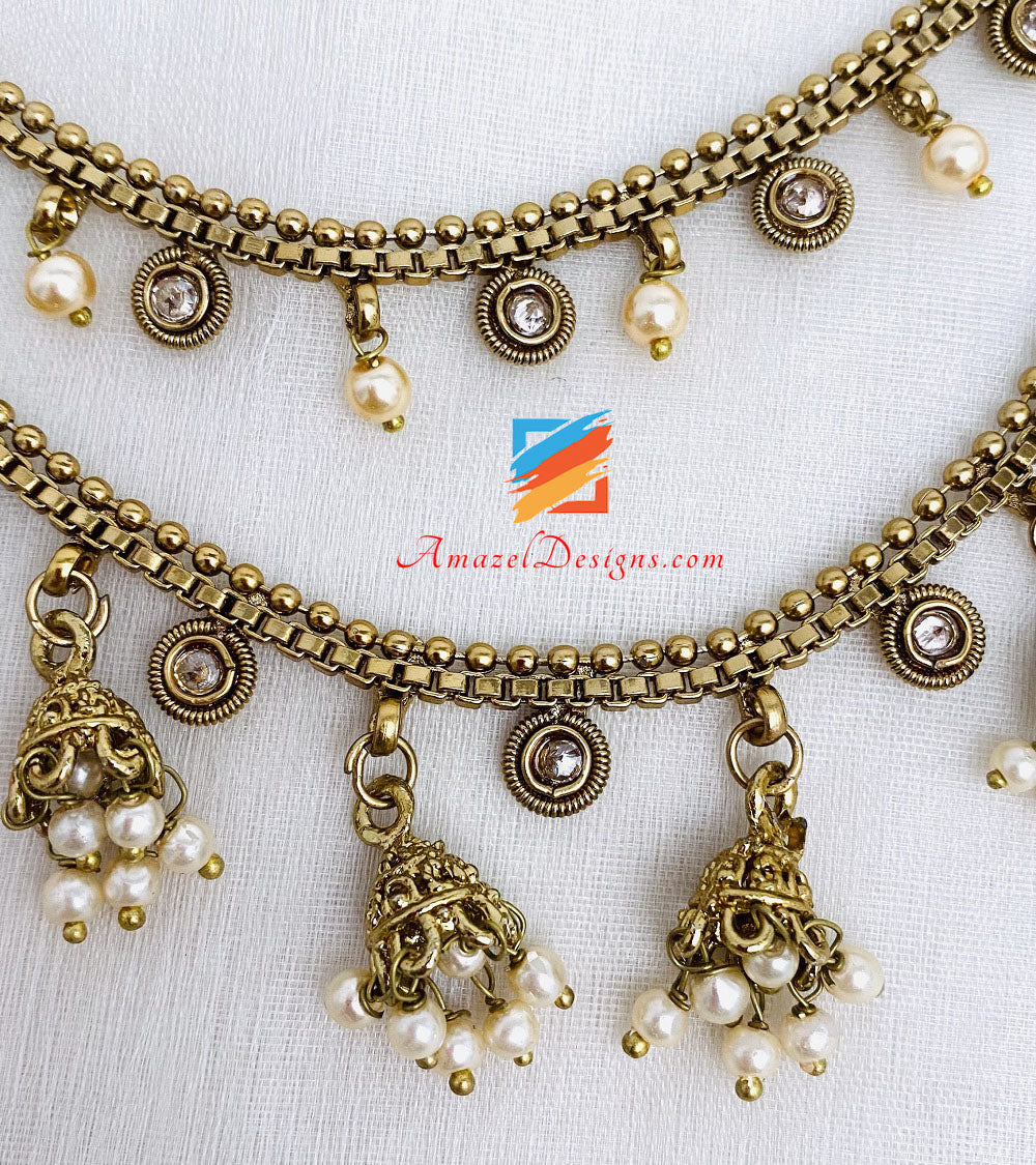 Strato Polki Sahara Con Jhumki Appesi