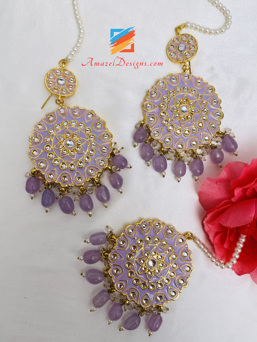 Purple earrings traditional discount
