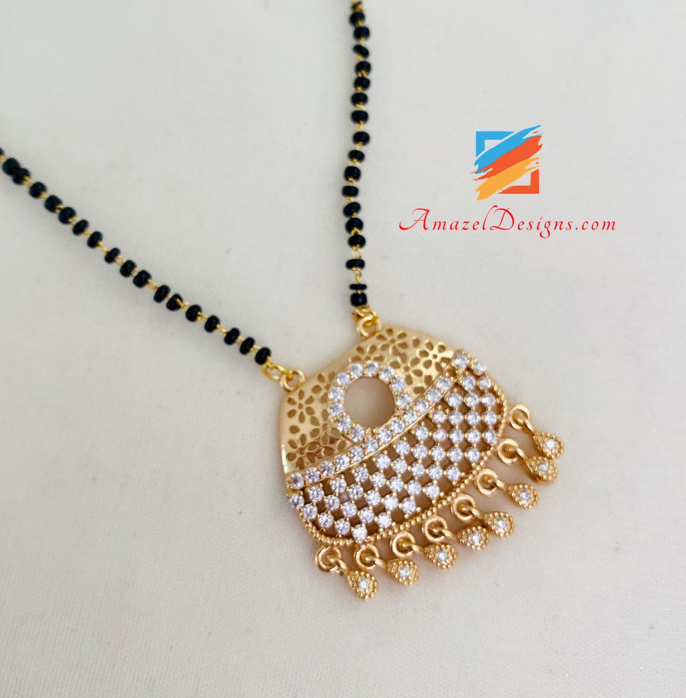 Mangal Sutar mit silbernen Steinen