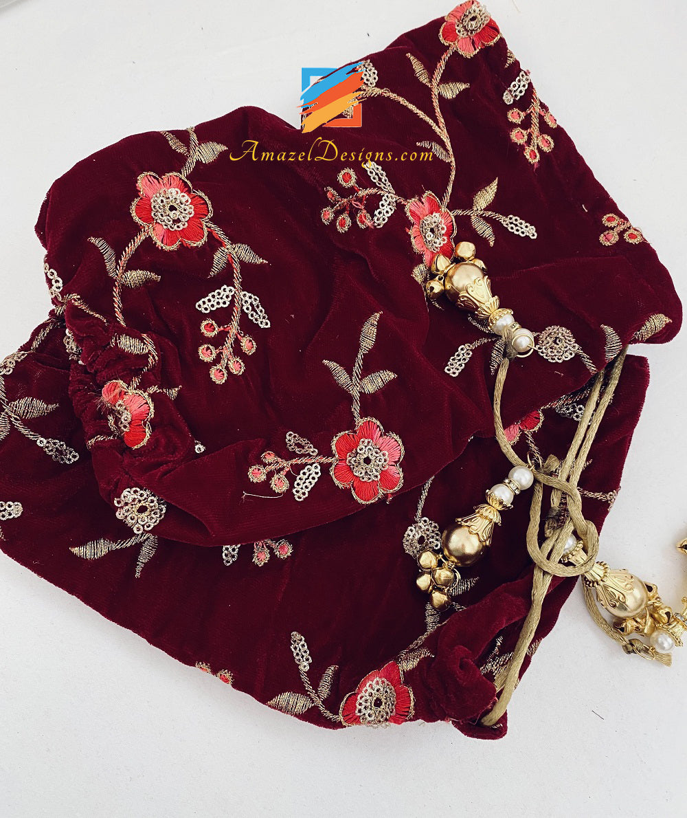 Copertina Churra ricamata marrone