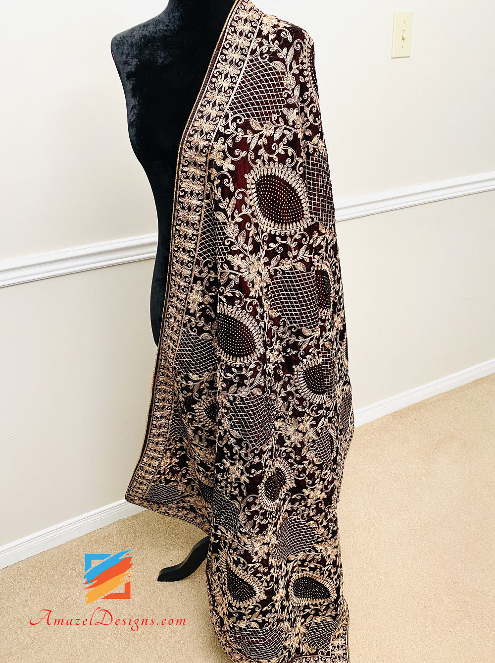 crushed velvet shawl