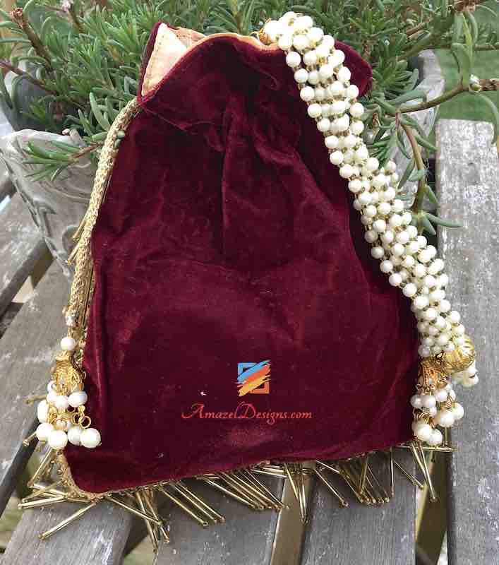 Kastanienbraune Potli-Tasche
