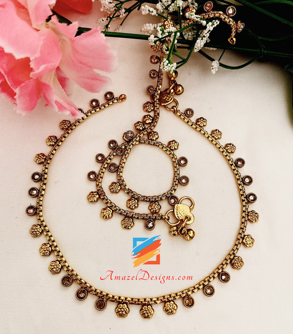 Mehndi Polki High Quality Anklets